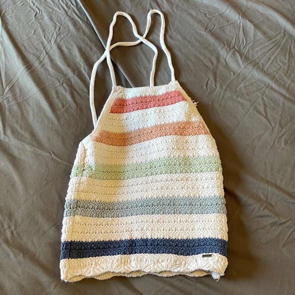 knitted holister crop top size extra small